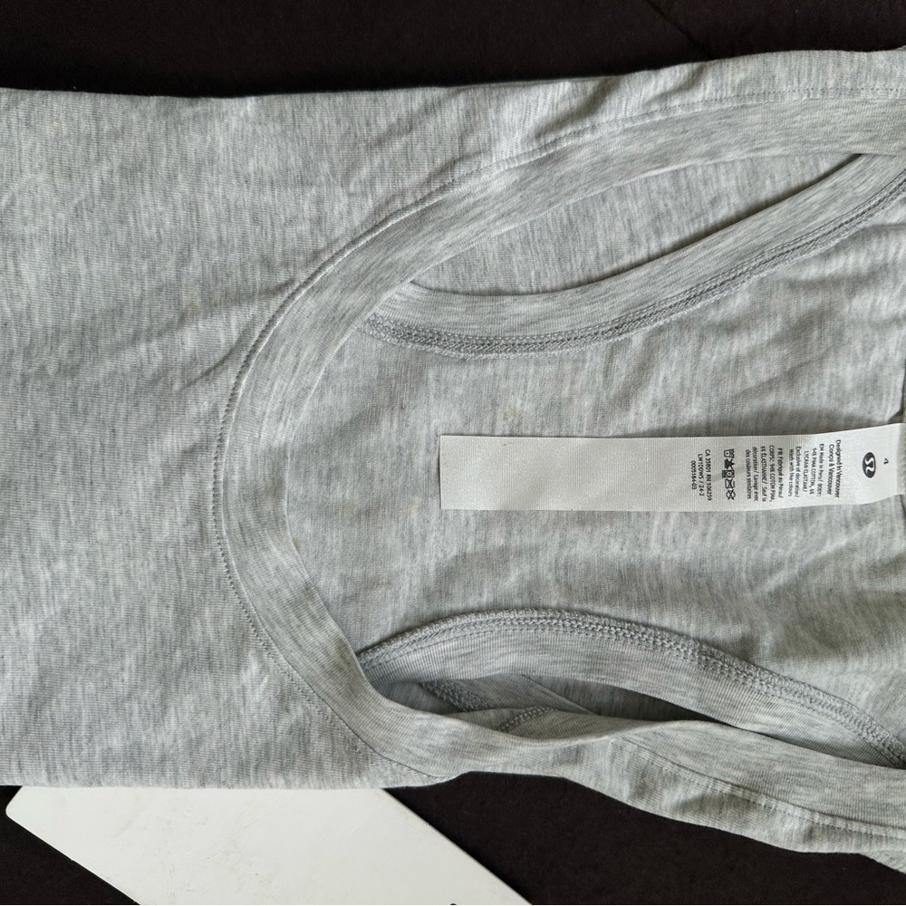 Lululemon Athletica Asymmetrical Gray Sleeveless Tank Top - Picture 8 of 9